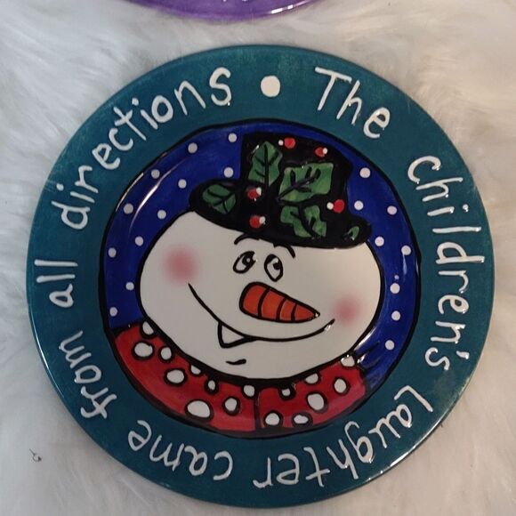 Nicole Engblom Set Of 4 Christmas Plates - Picture 5 of 7